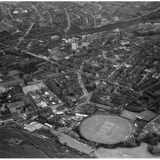 An aerial view of the Clifton Road ground